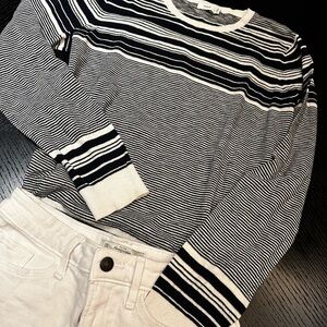 VINCE lightweight striped sweater (sweater only, shorts sold separately)
